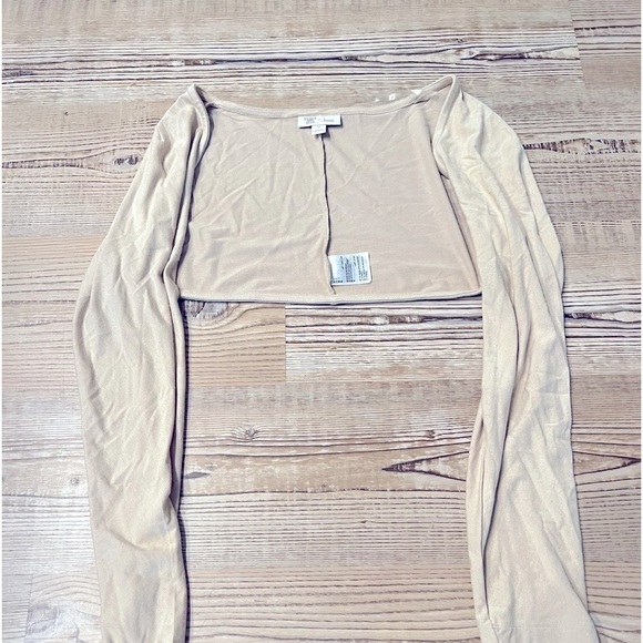 New JENNI Style Not Size Long Sleeve Shrug, Women’s top sand tan XL - Picture 7 of 7